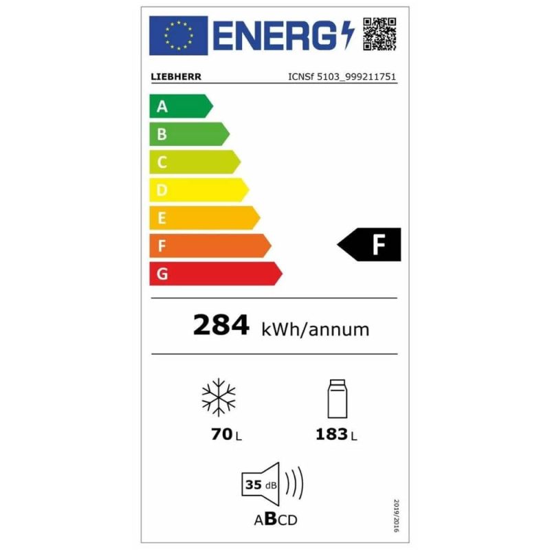 Ugradbeni hladnjak Liebherr ICNSf-5103 - energetska naljepnica