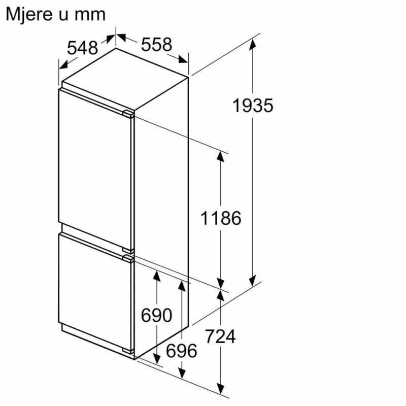 Ugradbeni hladnjak Bosch KIN96VFD0