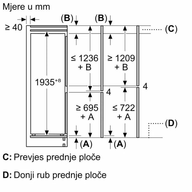 Ugradbeni hladnjak Bosch KIN96VFD0